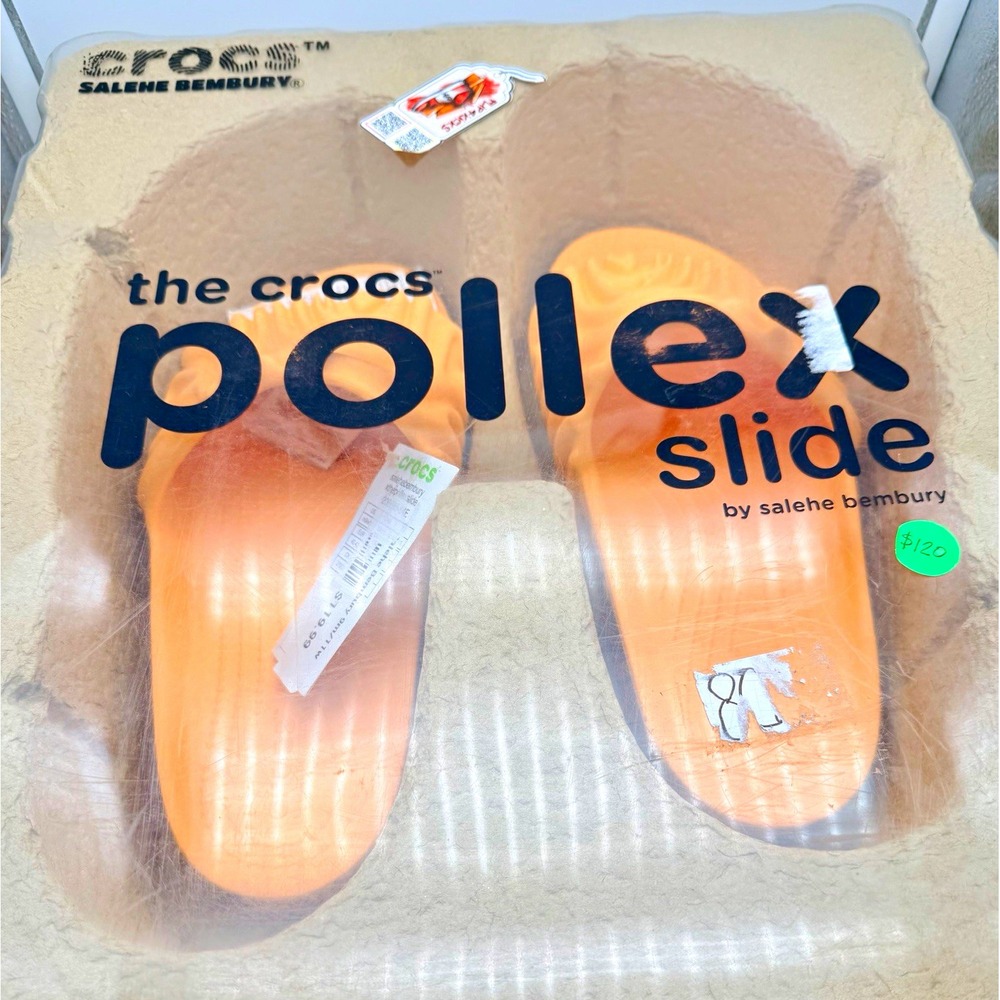 Crocs x Salehe Bembury Pollex Slide Citrus Milk Orange Mens 9 208685-84E